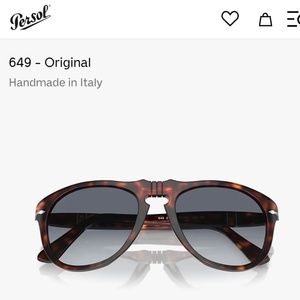 Persol 649 Original Sunglasses - Havana/Light Blue Gradient - Never Worn